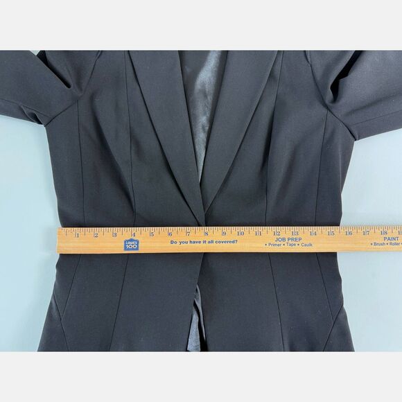Tahari Women's Black Long Sleeve Blazer Jacket One Button Closure Size 6 - Picture 6 of 9